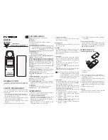 Preview for 1 page of Omega HHC230 Instruction Sheet