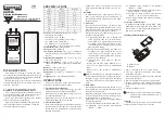 Preview for 1 page of Omega HHC280 Instruction Sheet