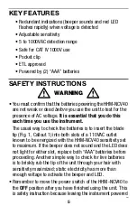 Предварительный просмотр 5 страницы Omega HHM-NCV40 User Manual