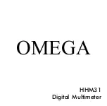 Preview for 1 page of Omega HHM31 User Manual