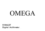 Preview for 1 page of Omega HHM60 Series Manual