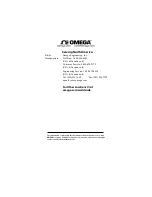 Preview for 2 page of Omega HHP360 Series User Manual