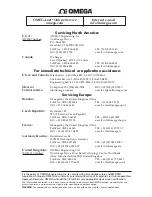 Preview for 2 page of Omega HHSL402SD User Manual