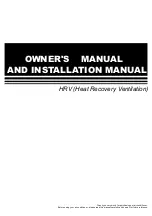 Предварительный просмотр 2 страницы Omega HRV-200 Owners Manual And Installation Manual