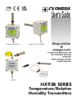 Preview for 1 page of Omega HX93B Series User Manual