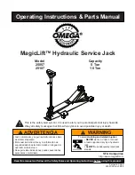 Omega MagicLift 25057 Operating Instructions & Parts Manual preview
