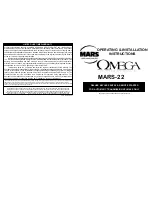 Omega MARS-22 Operating & Installation Instructions Manual предпросмотр