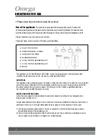 Preview for 8 page of Omega MeGo PBL1000BD Manual