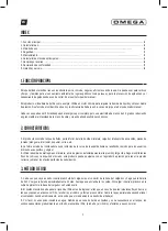 Предварительный просмотр 2 страницы Omega MELBOURNE OM16B User Manual