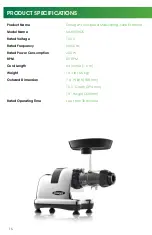 Preview for 16 page of Omega MM900HDS User Manual