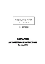 Preview for 1 page of Omega NEIL PERRY NPW46 Installation And Maintenance Instructions Manual