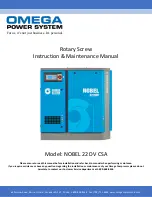 Omega NOBEL 22 DV CSA Instruction & Maintenance Manual предпросмотр