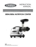 Omega Nutrition Center 8004 Instruction Manual preview