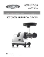 Omega Nutrition Center 8007 Instruction Manual preview