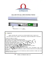 Preview for 1 page of Omega OAL-100 Installation Instructions Manual