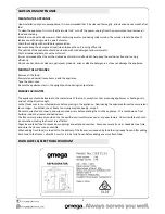 Preview for 7 page of Omega OBFD126 Instruction Manual