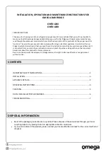 Предварительный просмотр 3 страницы Omega OBFD126X Instruction Manual