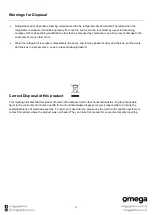 Предварительный просмотр 5 страницы Omega OBMF266FI Instruction Manual