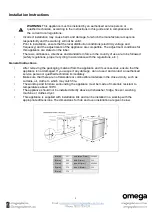 Preview for 5 page of Omega OBO61PXTGG Instruction Manual