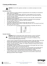 Предварительный просмотр 11 страницы Omega OBO61PXTGG Instruction Manual