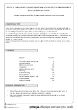 Preview for 3 page of Omega OBO650X Operating And Installation Instructions