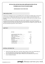 Preview for 3 page of Omega OBO654GG Operating And Installation Instructions