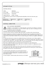 Preview for 5 page of Omega OBO654GG Operating And Installation Instructions