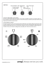 Предварительный просмотр 10 страницы Omega OBO654GG Operating And Installation Instructions