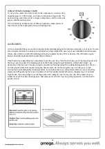 Предварительный просмотр 14 страницы Omega OBO654GG Operating And Installation Instructions