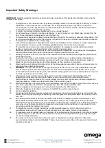 Предварительный просмотр 4 страницы Omega OBO660X2 Instruction Manual