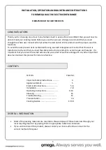 Предварительный просмотр 3 страницы Omega OBO676X Operating And Installation Instructions