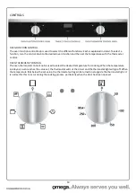 Предварительный просмотр 10 страницы Omega OBO676X Operating And Installation Instructions