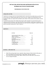 Preview for 3 page of Omega OBO690GG Operating And Installation Instructions