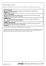 Preview for 11 page of Omega OBO690GG Operating And Installation Instructions