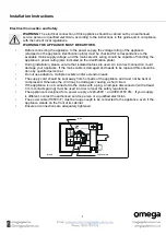 Preview for 8 page of Omega OBO694XB Instruction Manual