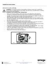 Preview for 8 page of Omega OBO696XB Instruction Manual