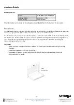 Preview for 5 page of Omega OBO758X Instruction Manual