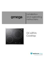 Предварительный просмотр 1 страницы Omega OC63TXA Installation And Operating Instructions Manual