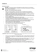 Preview for 7 page of Omega OC64TB Instruction Manual