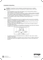 Preview for 5 page of Omega OCC64KZTGG Instruction Manual