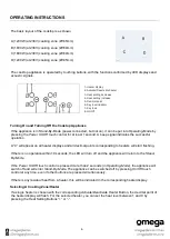 Предварительный просмотр 9 страницы Omega OCC64TZW Instruction Manual