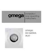 Предварительный просмотр 1 страницы Omega OCD40WA Installation And Operating Instructions Manual