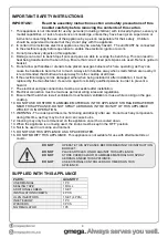 Предварительный просмотр 4 страницы Omega OCG60X Installation, Operation And Maintenance Instructions