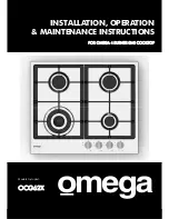 Preview for 1 page of Omega OCG61X Installation, Operation & Maintenance Instructions Manual