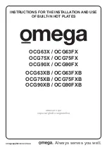 Preview for 1 page of Omega OCG63X Instructions For The Installation And Use