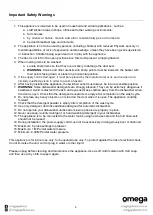 Предварительный просмотр 4 страницы Omega ODW101W Instruction Manual
