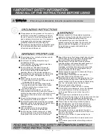 Preview for 4 page of Omega ODW717WB Instruction Manual