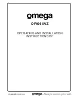 Omega OF6061WZ Operating And Installation Instructions preview