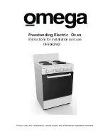 Предварительный просмотр 1 страницы Omega OF6062WZ Instructions For Installation And Use Manual