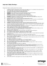Предварительный просмотр 4 страницы Omega OF909FX Instruction Manual